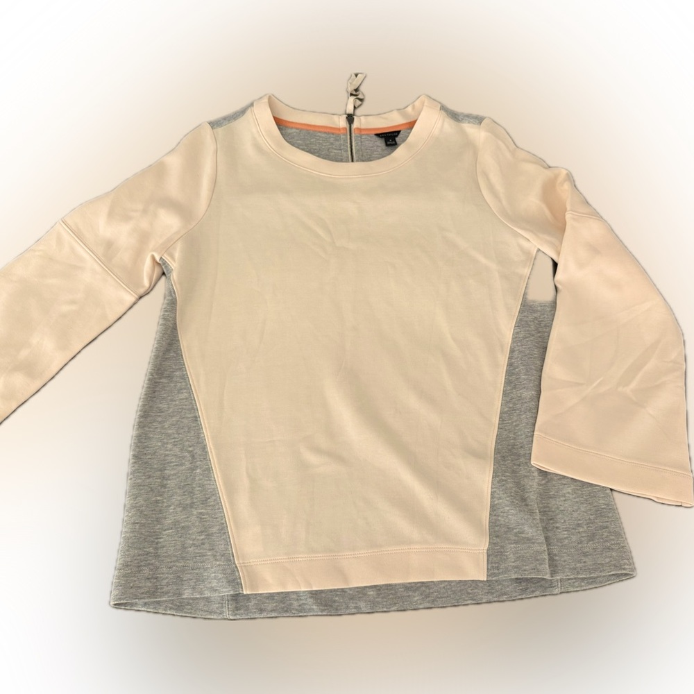 Ann Taylor NWOT pull over sweater sweatshirt top rear zipper dolman sleeve